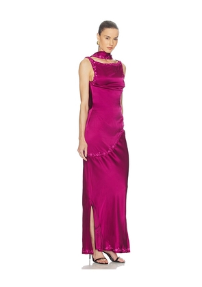 Yellow The Label Nina Silk Dress in Wine. Size S. Also in XS.
