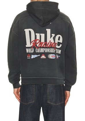Duke + Dexter DR1 World Championship Hoodie in Washed Black - Charcoal. Size L (also in M).