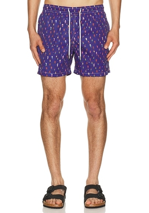 Arrels Barcelona Altinha x Malika Favre Exclusive Swim Shorts in Blue in Blue Altinha - Blue. Size M (also in S, L, XL/1X).