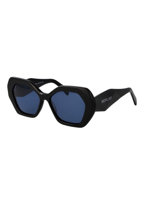 Replay Black Acetate Sunglasses