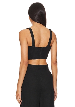Bardot Linen Corset in Black. Size 2. Also in 4.