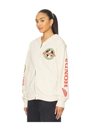 CPTN Apparel Victory Full Zip Hoodie in Cream. Size M. Also in S.