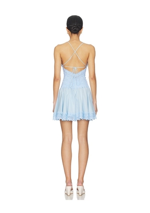 Charo Ruiz Ibiza Aveline Short Dress in Baby Blue. Size L. Also in S, M.