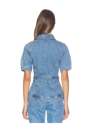 ALIGNE Jette Denim Shirt in Blue. Size 2. Also in 0, 6.