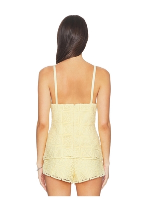 Amanda Uprichard x REVOLVE Alaska Top in Lemon. Size L. Also in M, S, XL, XS.