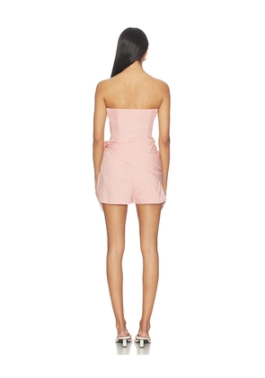 Amanda Uprichard x REVOLVE Revan Romper in Rose. Size L. Also in M, S, XL, XS.