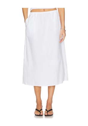 DONNI. The Pop Skirt in White. Size L. Also in M, S, XS, XXS.