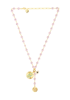 Elizabeth Cole Galia Necklace in Pink.