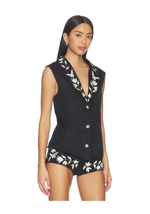 For Love & Lemons Weston Vest in Black. Size S. Also in M, L.