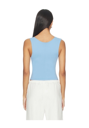Free People Clean Lines Muscle Tank in Blue. Size L/XL. Also in XS/S, M/L.