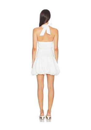 SIMKHAI Brooke Cotton Halter Mini Dress in White. Size 0. Also in 2, 4, 6, 8, 10.