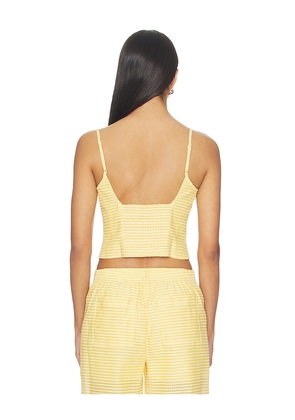 SIMKHAI Lenora Bustier Top in Yellow. Size 00. Also in 2, 4, 6, 8.