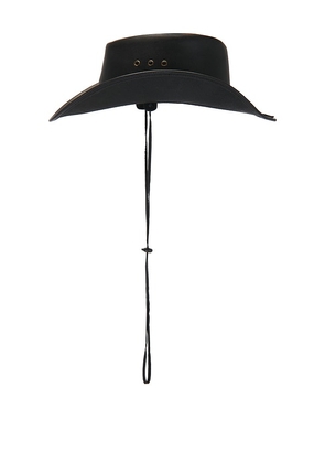 LAMARQUE x REVOLVE Dollie Leather Cowboy Hat in Black.