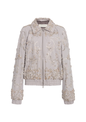 Dries Van Noten Vinnia Embroidered Cotton-Poplin Jacket - Moda Operandi