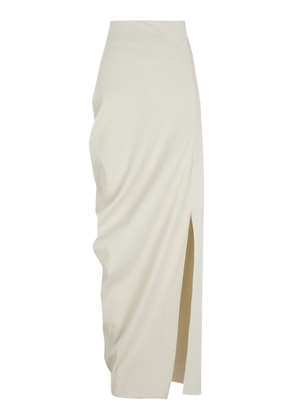 Cortana Arne Asymmetric Linen-Blend Maxi Skirt - Moda Operandi