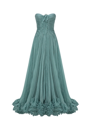 Marmar Halim Ruched Silk Evening Gown - Moda Operandi