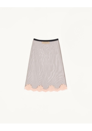 Valentino Tulle Skirt Woman GREY L