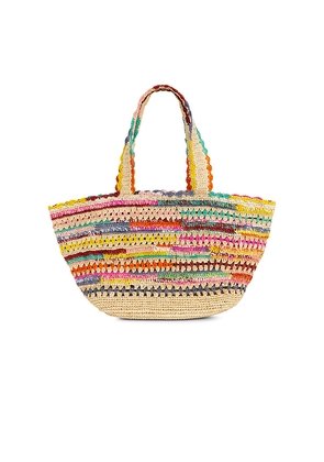 BTB Los Angeles Ornella Tote Bag in Beige,Pink.