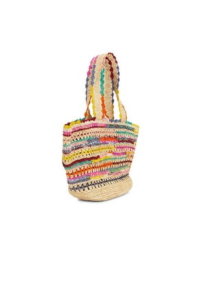 BTB Los Angeles Ornella Tote Bag in Beige,Pink.