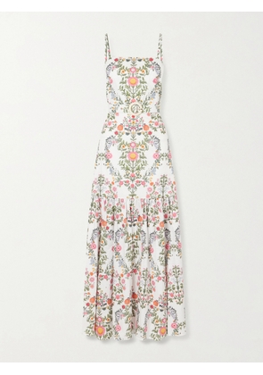 Borgo de Nor - Cordiela Tiered Broderie Anglaise Cotton Maxi Dress - Multi - UK 6,UK 8,UK 10,UK 12,UK 14,UK 16