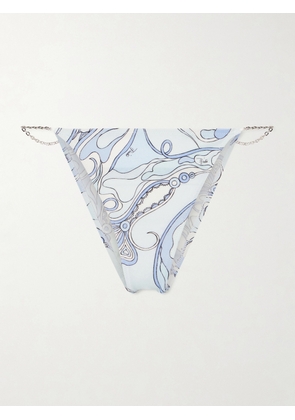 PUCCI - Printed Bikini Briefs - Blue - x small,small,medium,large,x large
