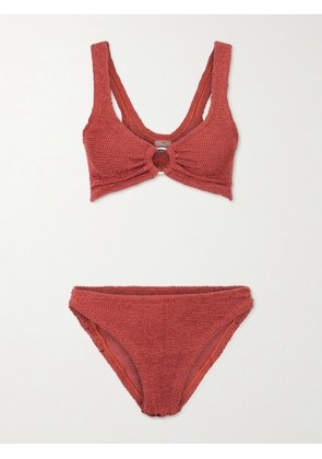 Hunza G - Embellished Original Crinkle™ Bikini - Red - One size