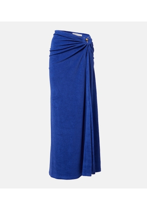 Christopher Esber Cotton-blend terry maxi skirt