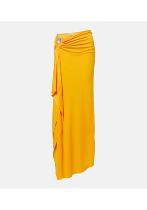 Christopher Esber Embellished gathered jersey maxi skirt