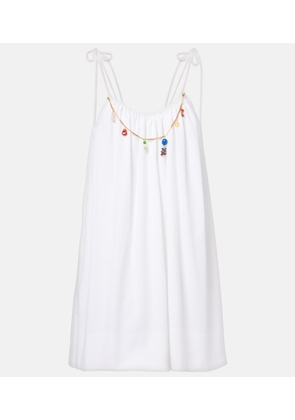 Stella McCartney Embellished cotton crepon minidress