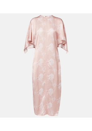 Stella McCartney Printed satin midi dress