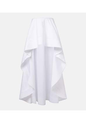 Stella McCartney Asymmetric ruffled cotton poplin miniskirt