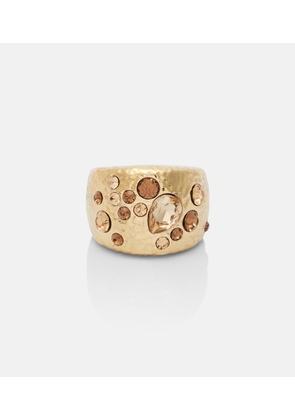 Oscar de la Renta Scramble embellished gold-plated ring