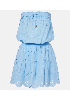 Melissa Odabash Colette broderie anglaise cotton minidress