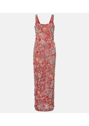 Rachel Gilbert Francesca embellished floral gown