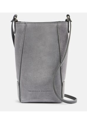 Brunello Cucinelli Monili suede shoulder bag