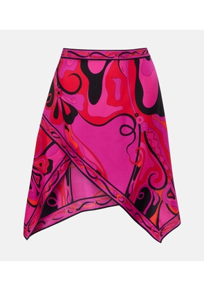 Pucci Orchidee silk twill miniskirt