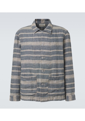 RRL Striped linen overshirt