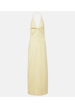 SIR Halterneck linen maxi dress