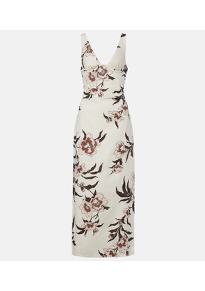 SIR Floral linen maxi dress