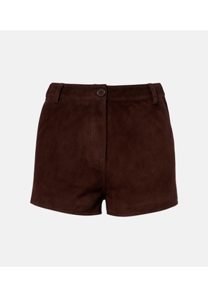 Nour Hammour Leontine suede shorts