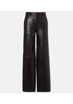 Nour Hammour Coda leather wide-leg pants