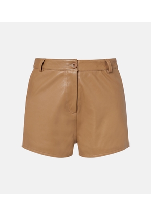 Nour Hammour Leontine leather shorts