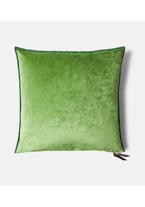 Maison de Vacances Leather-trimmed cushion
