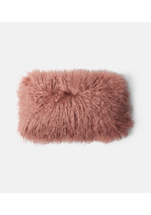 Maison de Vacances Reversible linen and shearling cushion