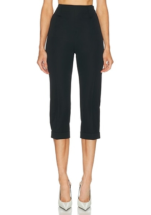 VERSACE Wool Capri Pant in Black - Black. Size 42 (also in ).