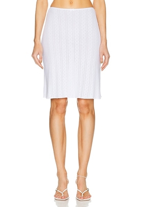 Cou Cou Intimates The Pointelle Skirt in White - White. Size S (also in XS).