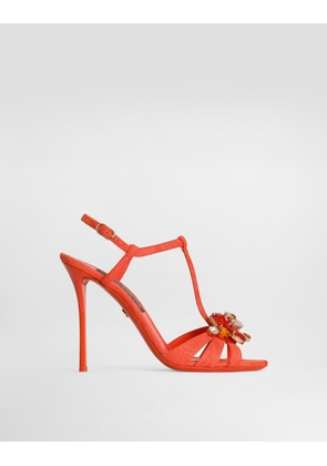 Dolce & Gabbana Brocade Sandals With Embroidery - Woman Sandals And Wedges Multicolor 39