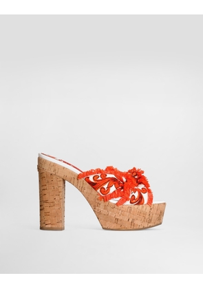 Dolce & Gabbana Majolica-print Brocade Clog Sandals - Woman Sandals And Wedges Multicolor 36.5