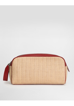 Dolce & Gabbana Essenza Toiletry Bag In Raffia - Man Briefcase And Clutches Multi-colored Onesize