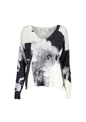 Desigual Bianco Viscosa Women Sweater - S